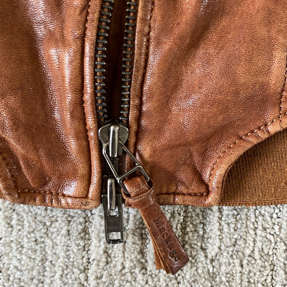 Mackage Cognac Leather Jacket | S - Picture 11 of 16